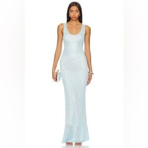 Ana Dress - Baia Blue Sequin
